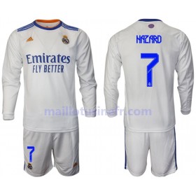 Maillot de Foot Real Madrid Hazard 7 Domicile 2021-22 Manches Longues - Enfant